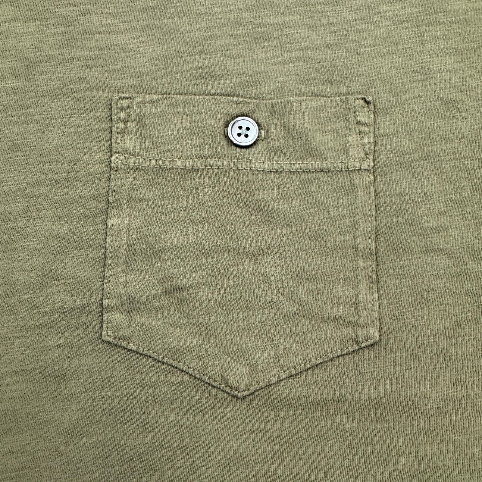 Todd Snyder Shirt Mens XL Olive Green Pocket Tee Homespun Jersey Made USA Casual gallery