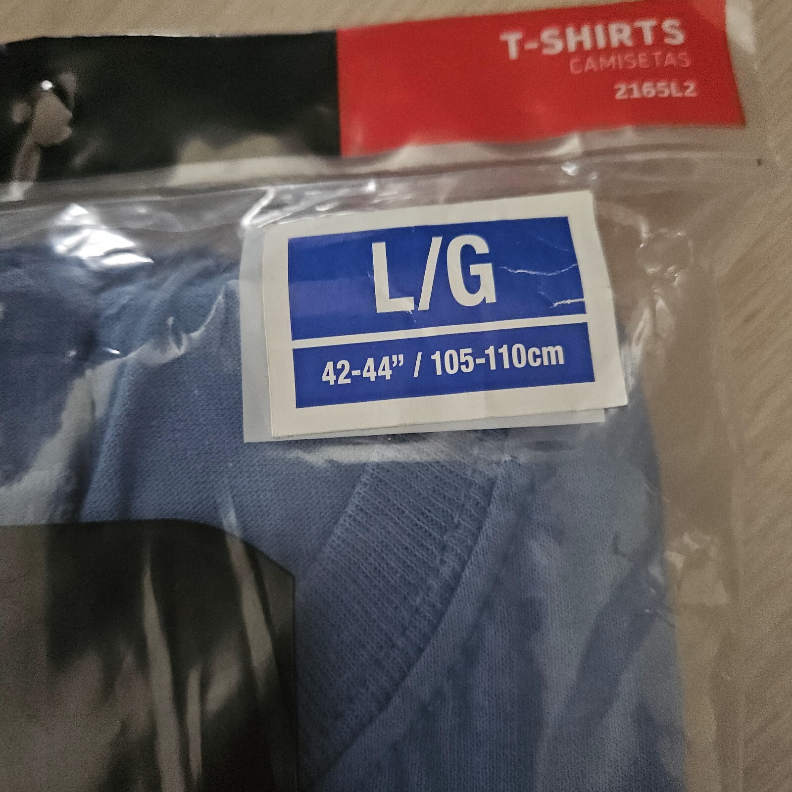 2 Pack LARGE Blue Mens Hanes Tagless T-Shirts Soft & Breathable Wicking Fabric gallery