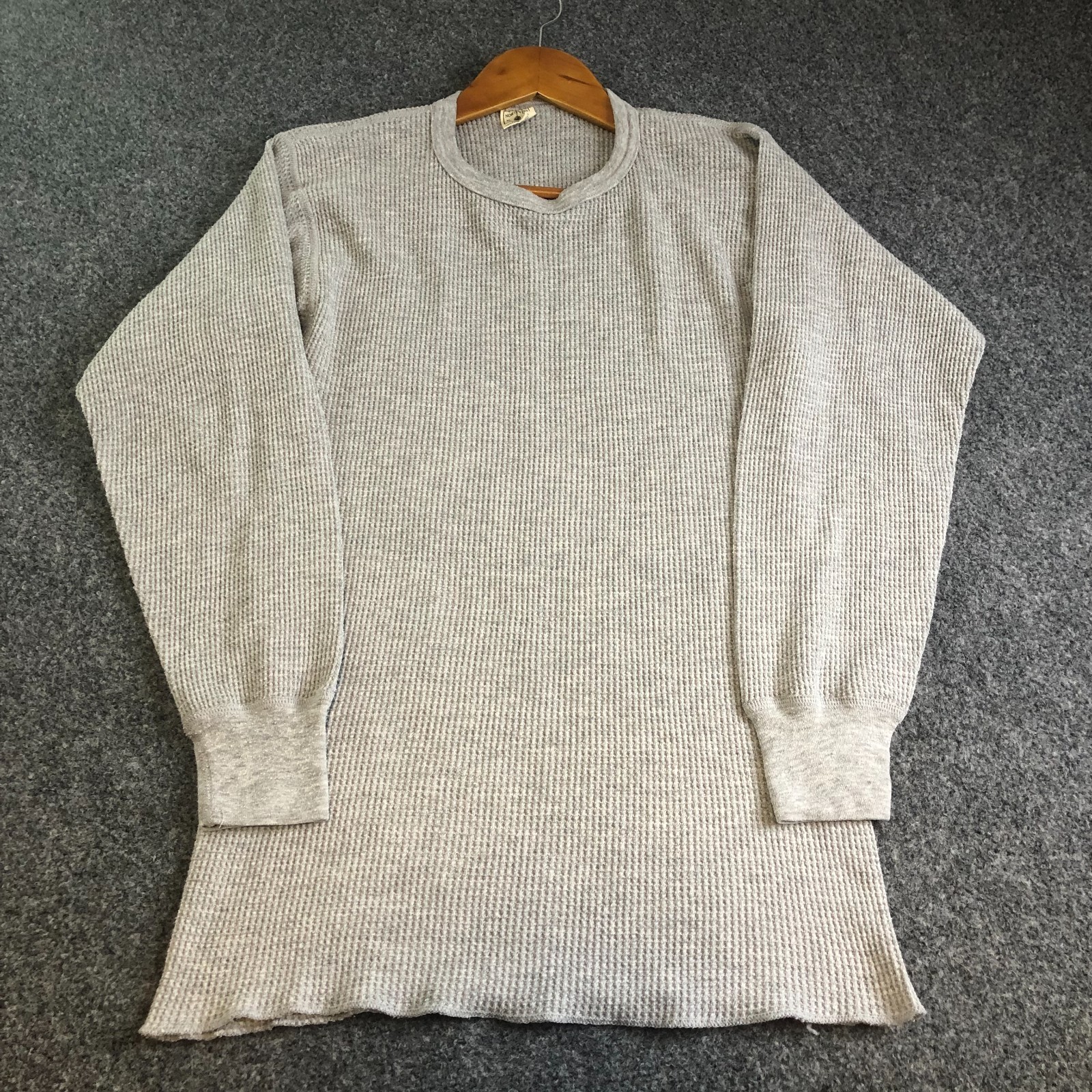Vintage 90s Thermal Waffle Knit Shirt Mens Extra Large Long Sleeve Crewneck USA gallery