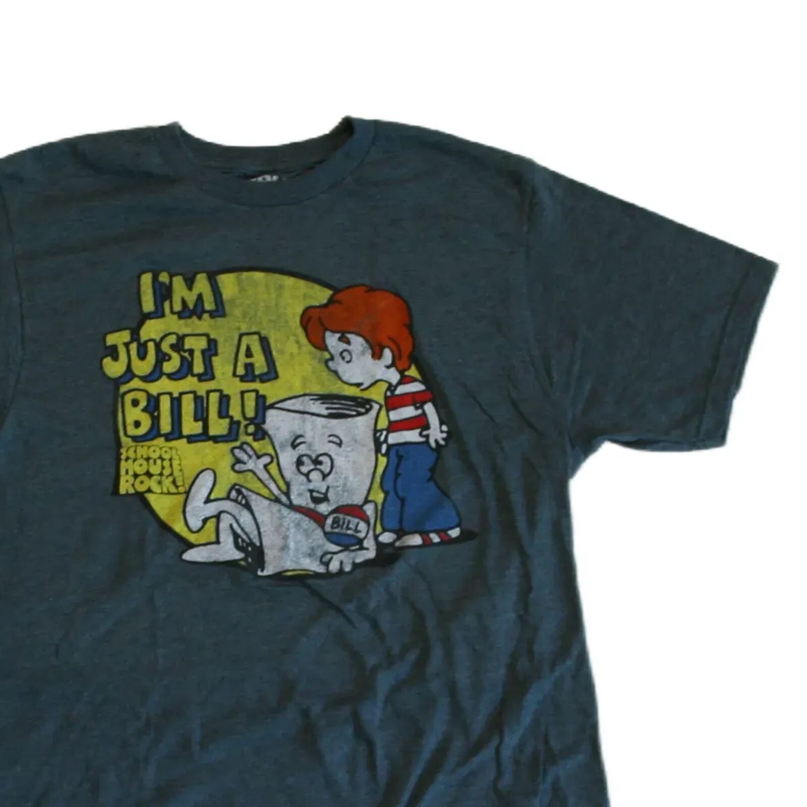 Ripple Junction I'm Just a Bill Circle Men's T-Shirt Medium Heather Blue NEW gallery