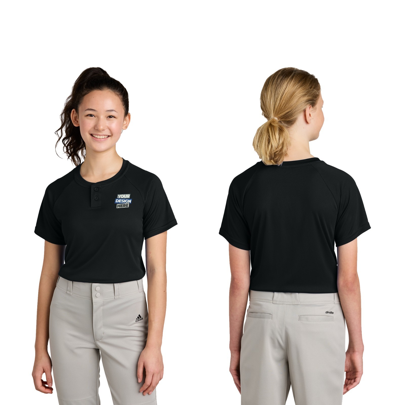 Custom Embroidered Sport-Tek Youth PosiCharge Competitor 2-Button Henley Winter gallery