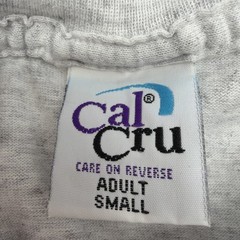 VTG Cal Cru T-shirt Men S Gray Solid Single Stitch In USA.#41583