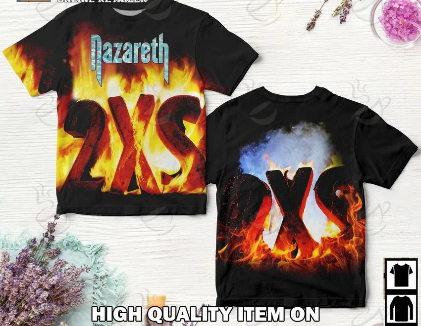 Nazareth Band 2XS Rock ‘n Roll Album 3D T-shirt S to 5XL BT2110