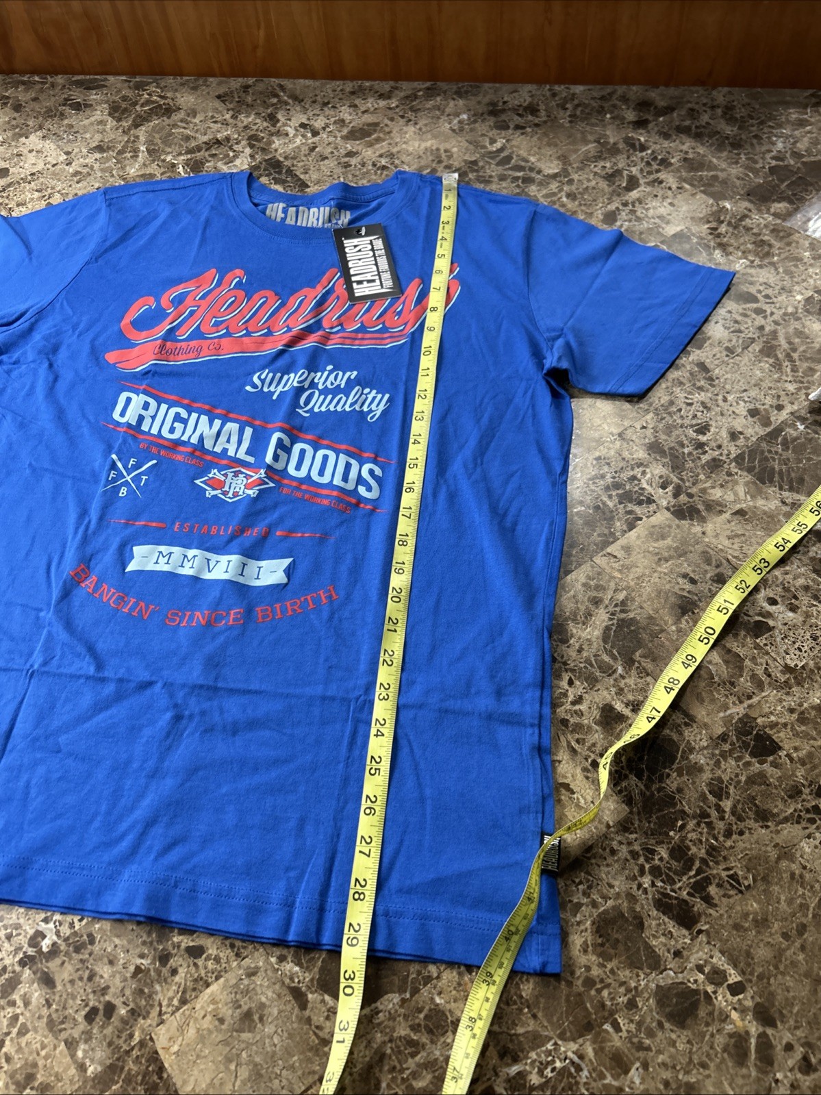 Headrush T Shirt Mens Large Blue Short Sleeves gallery
