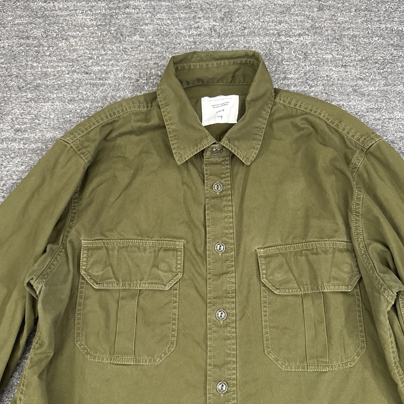 Maiden Noir Son of the Seventh Shirt Men Large Green Cargo Pocket Military Army gallery