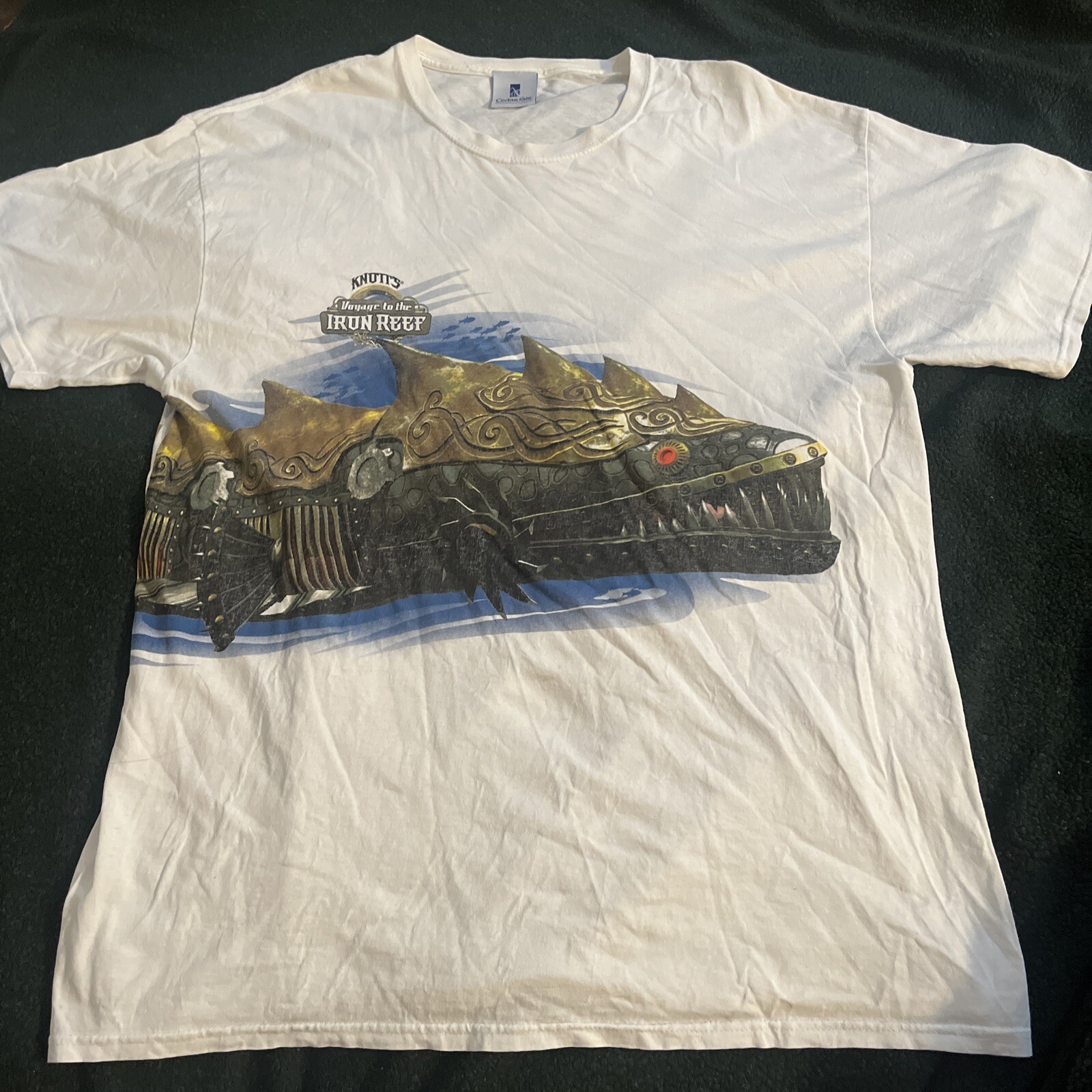 Vintage Cedar Fair Knotts Berry Farm Iron Reef Men’s Shirt Size XL 90s holes gallery