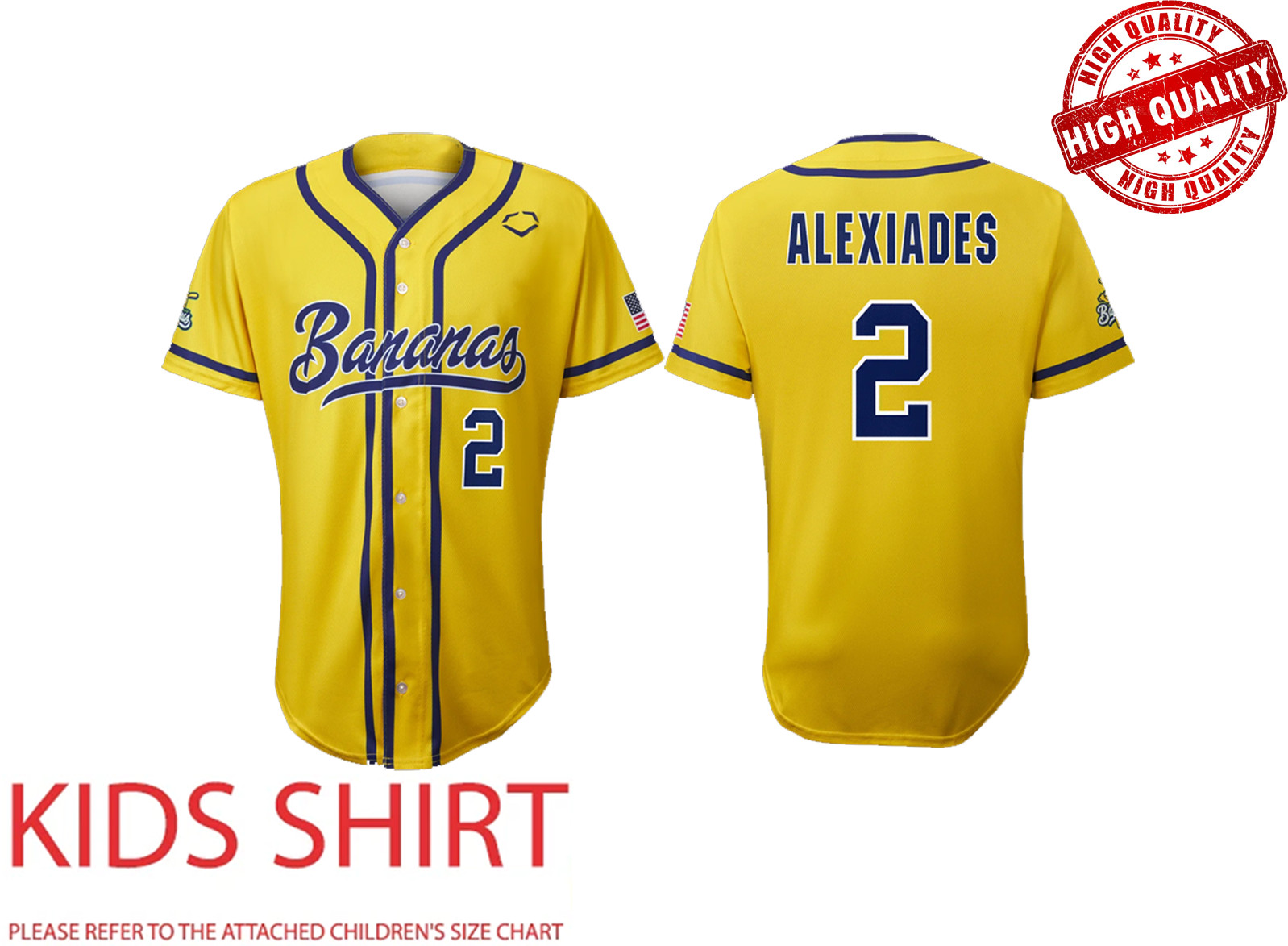 Rare Savannah Bananas Alexiades 2 XS-XL Jersey For Kid Youth TD1689 gallery