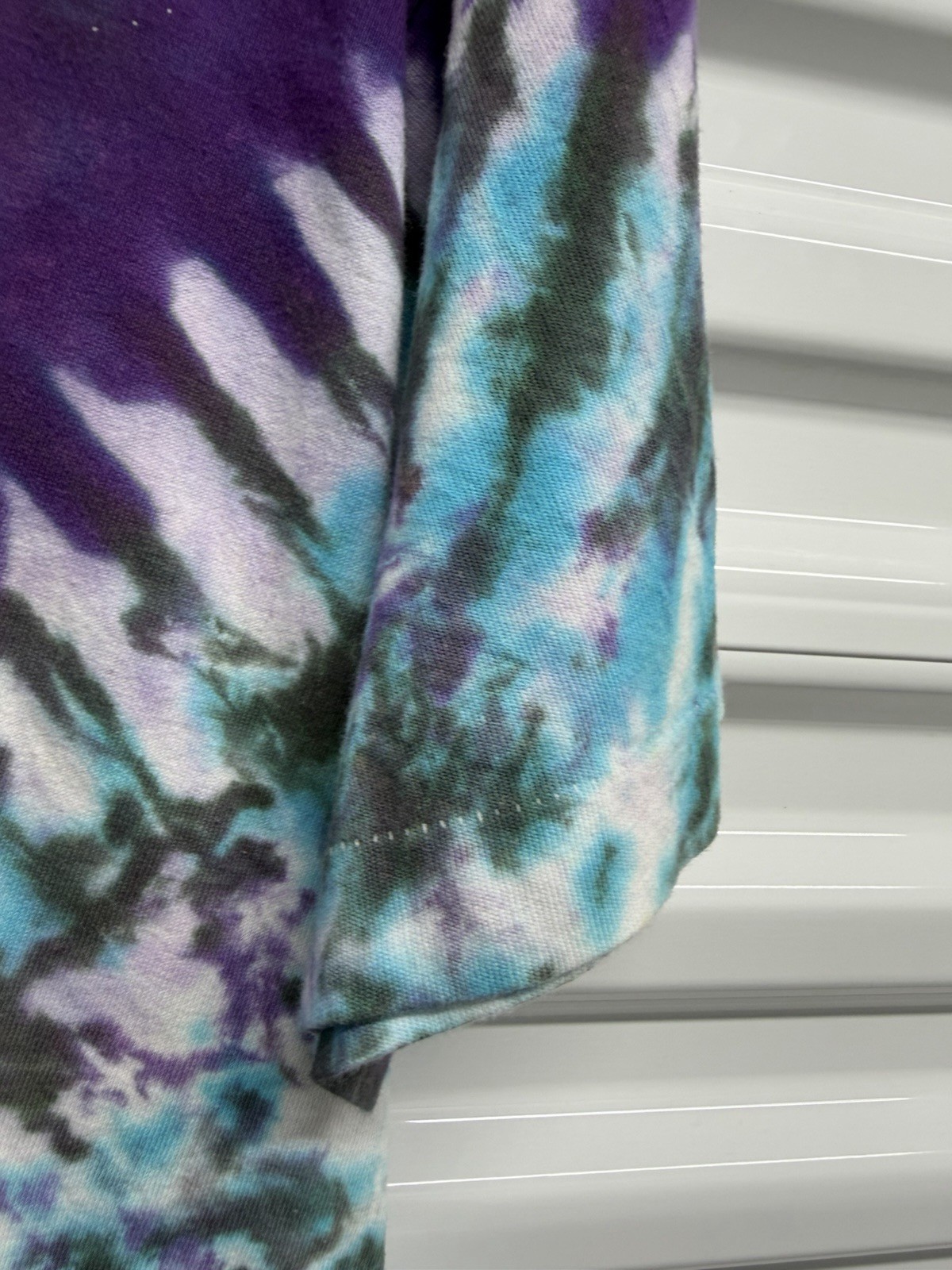 Vintage 1992 Liquid Blue GALAXY Tie Dye T-Shirt Mens XL Hippie Rave Single 90s gallery