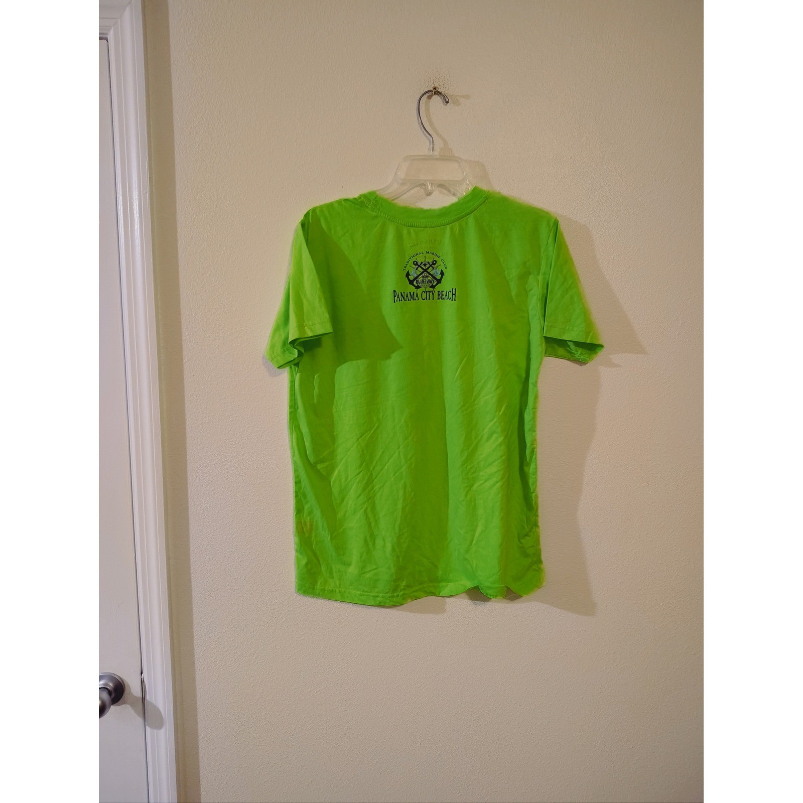 Pacific Surf Panama City Beach Florida Graphic Tee Neon Green Mens Medium Shirt gallery