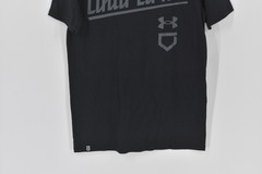 Men’s Under Armour Baseball Script T-Shirt in Black and Pitch Grey Size Medium