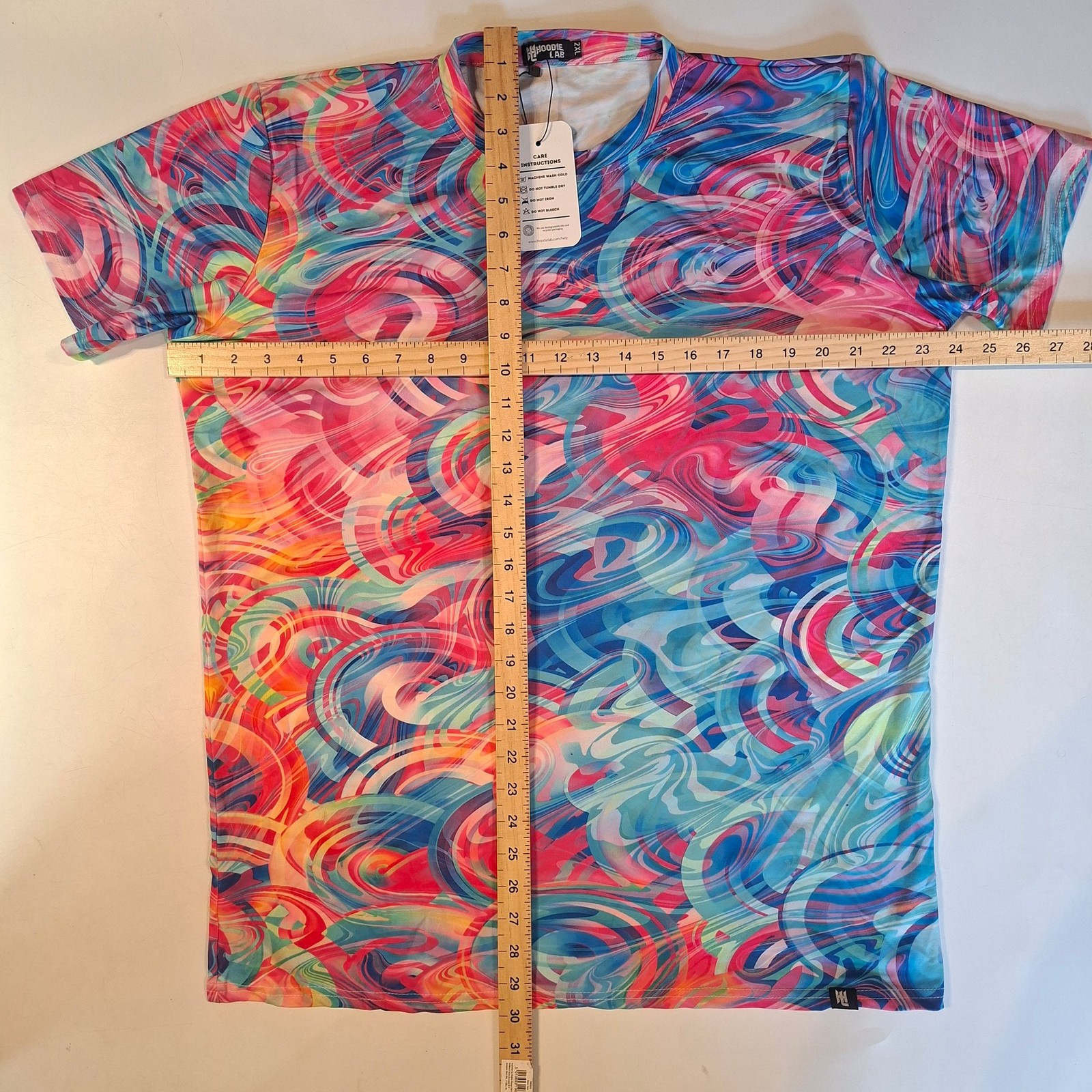 Hoodie Lab T-Shirt Men's 2XL Multicoloured Abstract Pattern 100% Polyester BNWT gallery