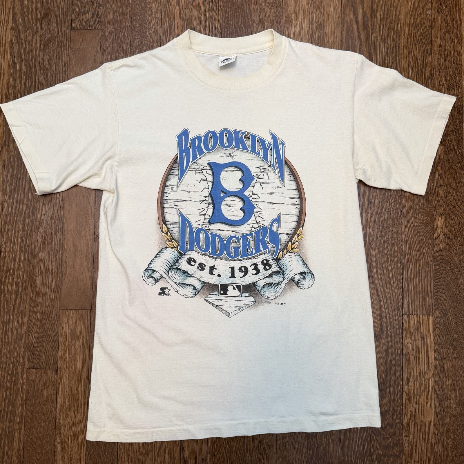 Brooklyn Dodgers Starter Graphic Tshirt Single Stitch - MED - Made USA Vintage gallery