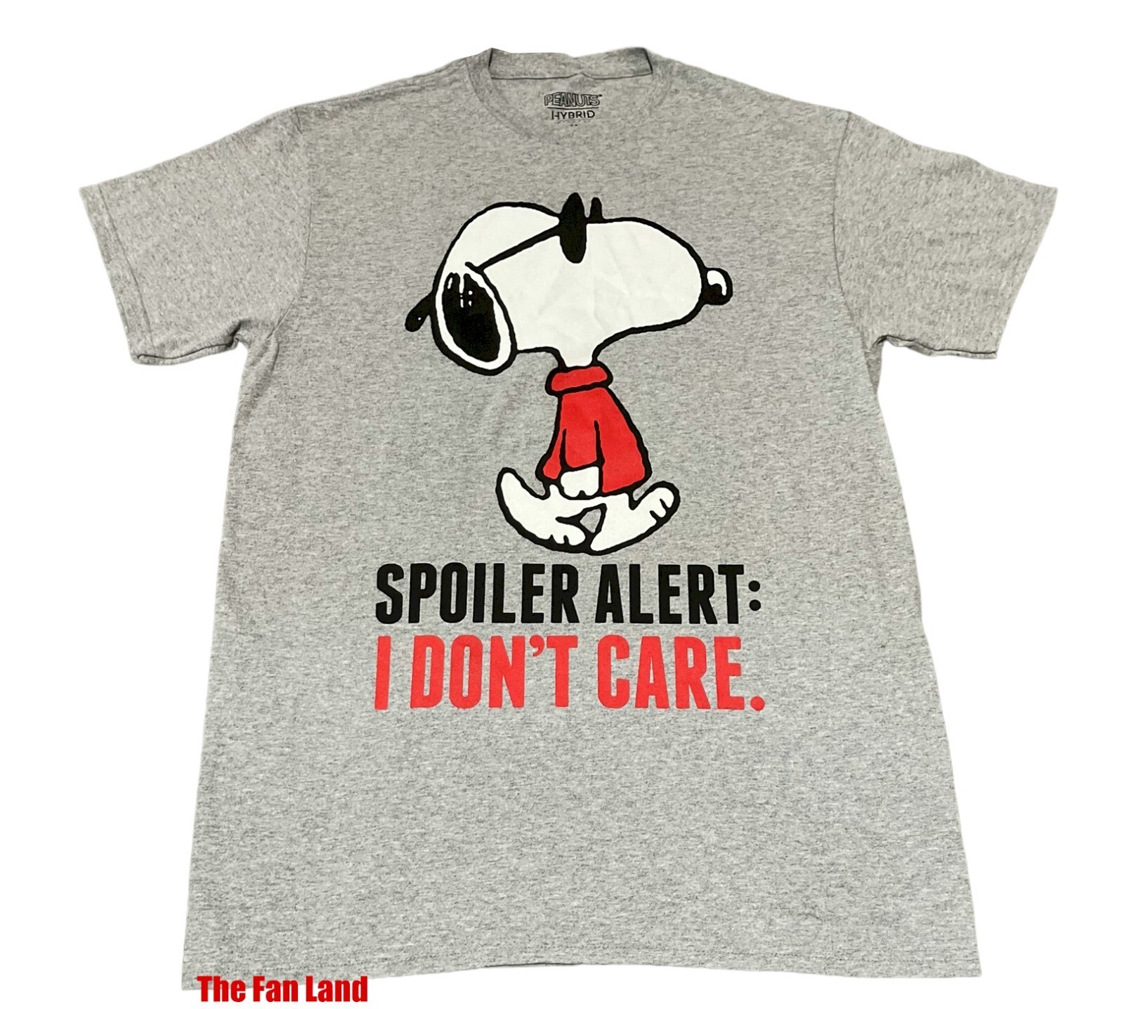 New Peanuts Charlie Brown Snoopy Spoiler Alert I Don't Care Men's T-Shirt gallery