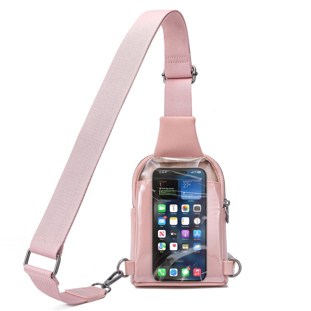 Sling Bag for Women Touchscreen Small Crossbody Cell Purse Fanny PackPink Small
