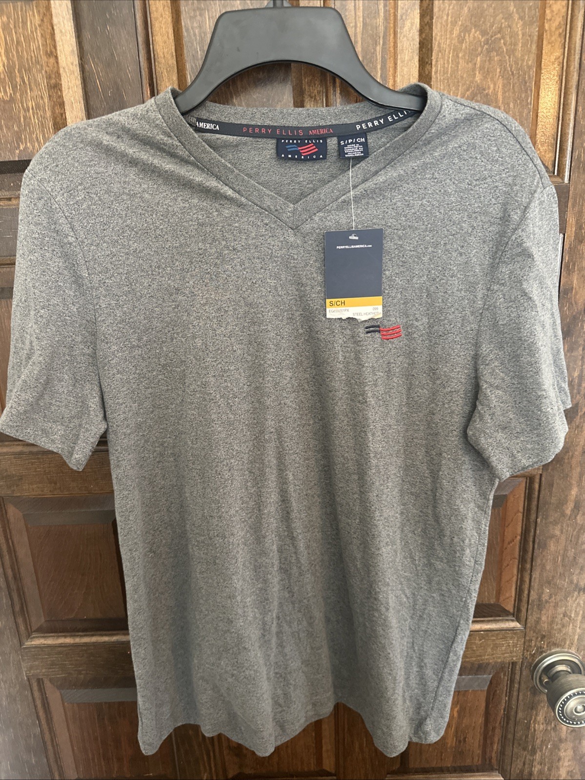 Perry Ellis Steel Heather Men’s Size S Short Sleeve Grey NWT T Shirt