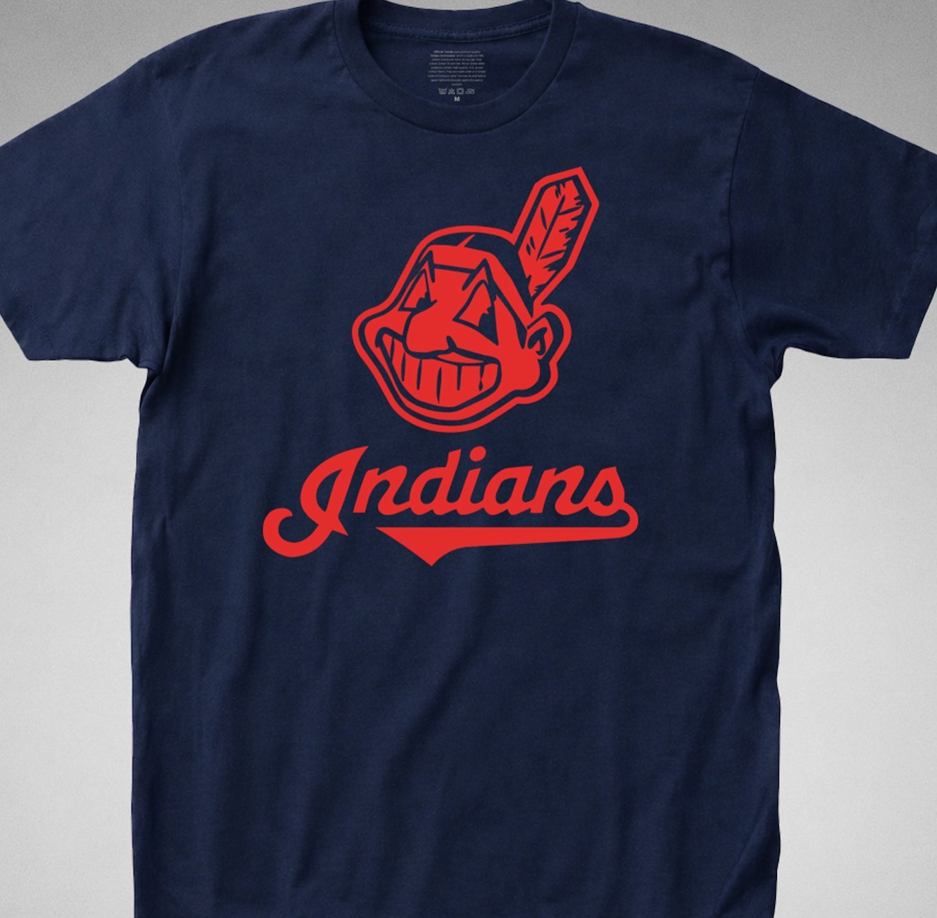 INDIANS T-SHIRT cleveland baseball retro logo tee ohio jersey decal series gallery