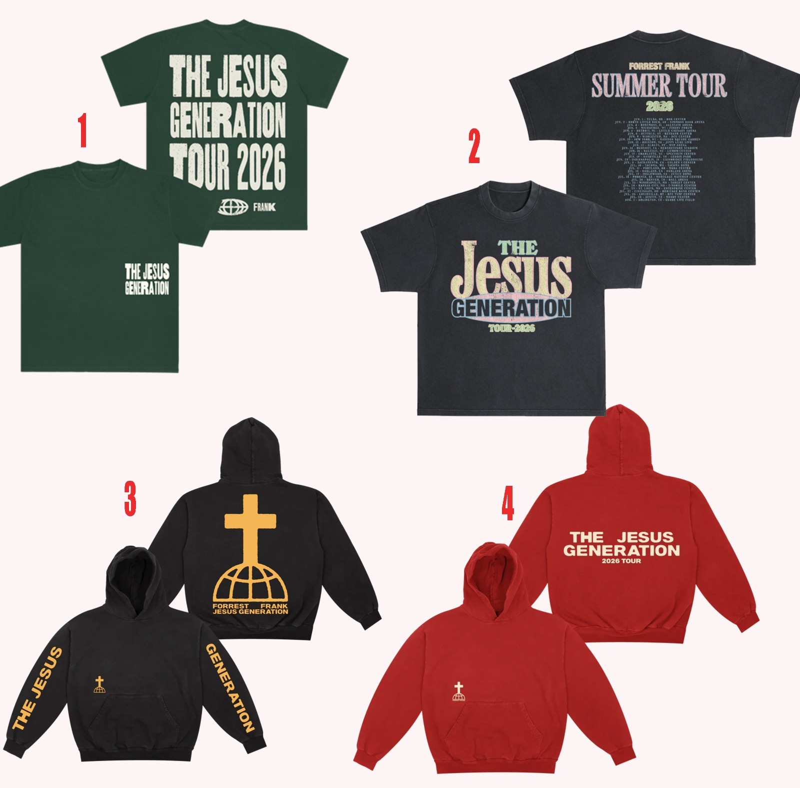 Forrest Frank The Jesus Generation Tour 2026 T shirt Reprint gallery