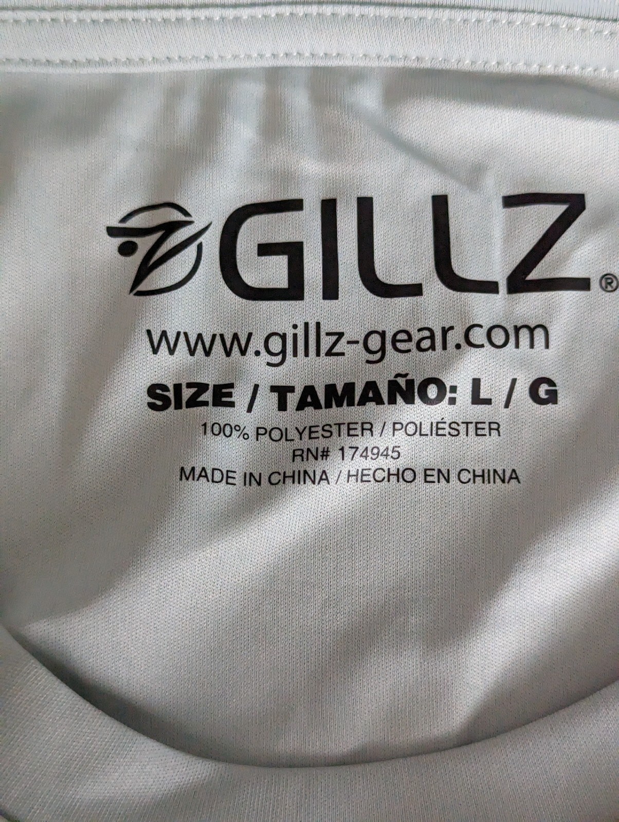 Gillz Men's LS UV Tournament Series "High Rise Gray" L/S Shirt Size Large NWT gallery