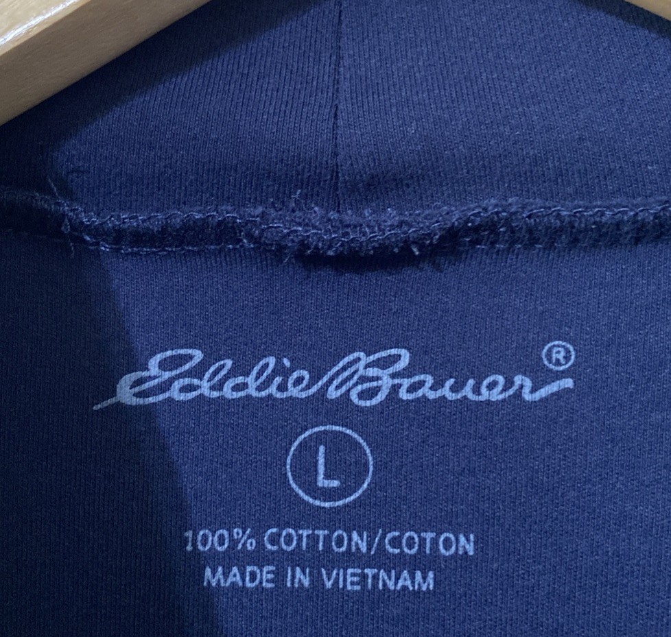 Eddie Bauer Navy Blue Mock Neck T Shirt Men’s L Casual Classic Cotton Layers gallery