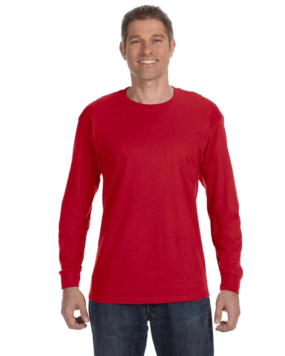 Gildan G540 Men's Heavy Cotton Preshrunk T Shirt Long Sleeve Crew Neck T-Shirt gallery