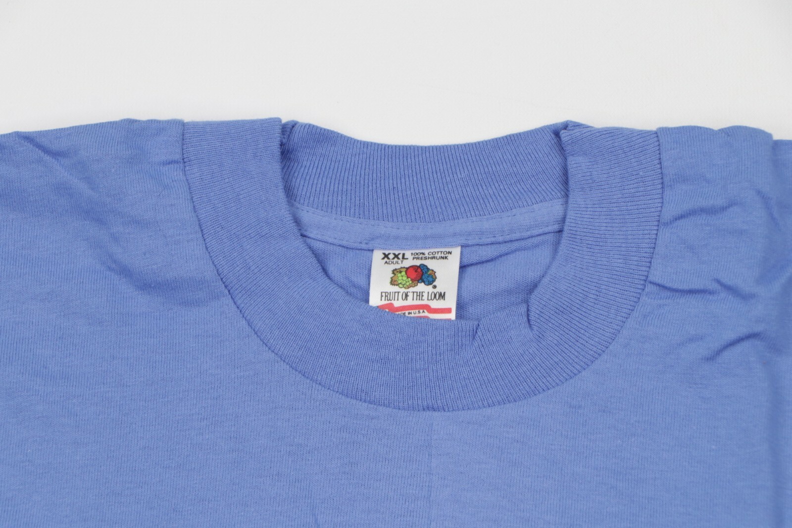 NOS Vintage 90s Streetwear Short Sleeve Blank T-Shirt Periwinkle USA Mens 2XL gallery