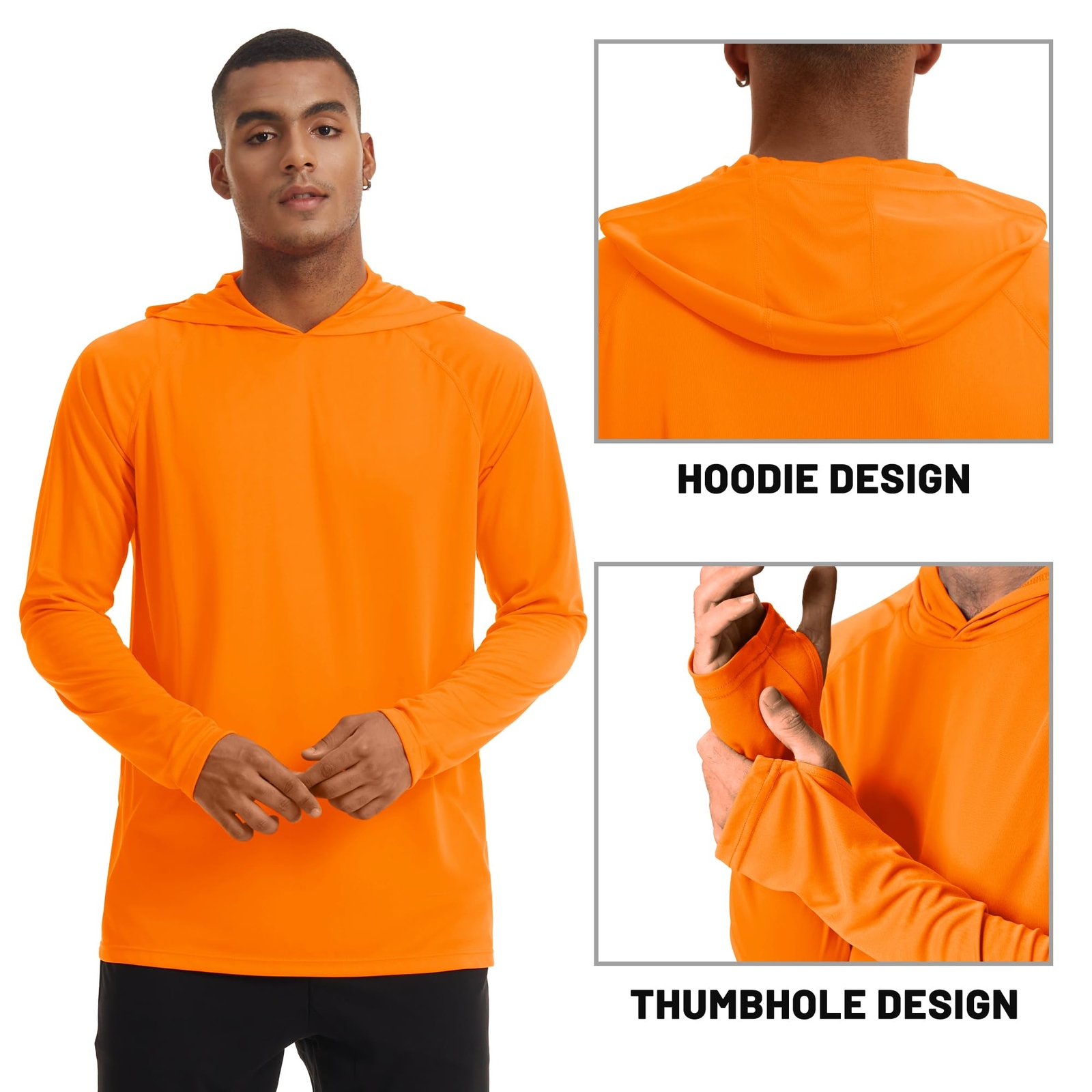 UPF50+ Men's Long Sleeve Fishing Shirts UV Protection Hoodie Casual Sport Shirts gallery