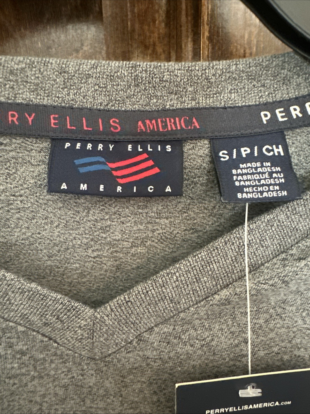 Perry Ellis Steel Heather Men's Size S Short Sleeve Grey NWT T Shirt gallery