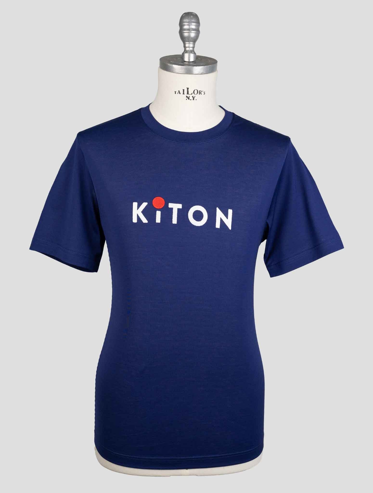 NEW KITON BLUE COTTON T-SHIRT EU 56 – US 46 – 2XL KMZ36