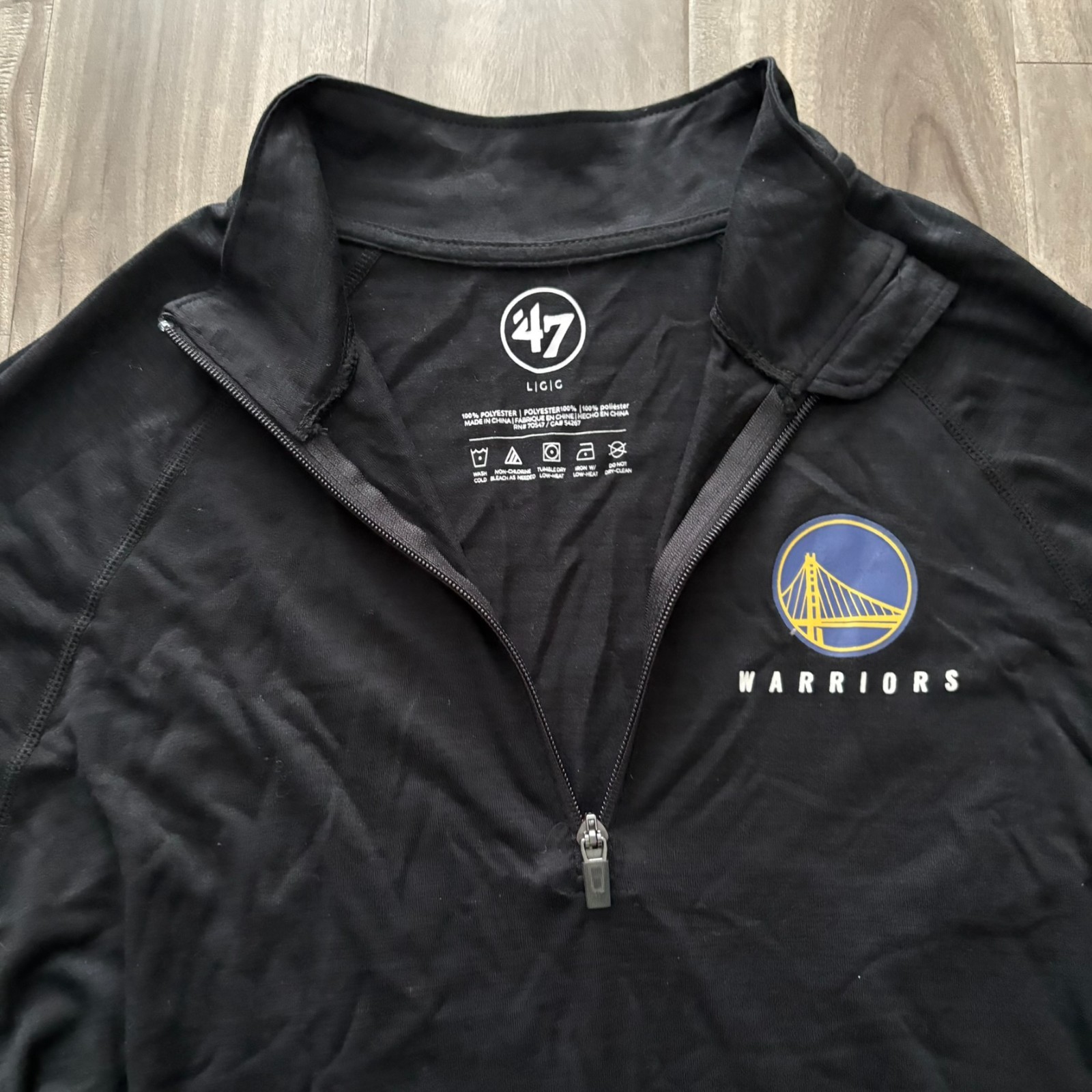 New '47 Brand NBA GSW Warriors Impact 1/4 Zip Pullover Shirt Men's Large NWT gallery