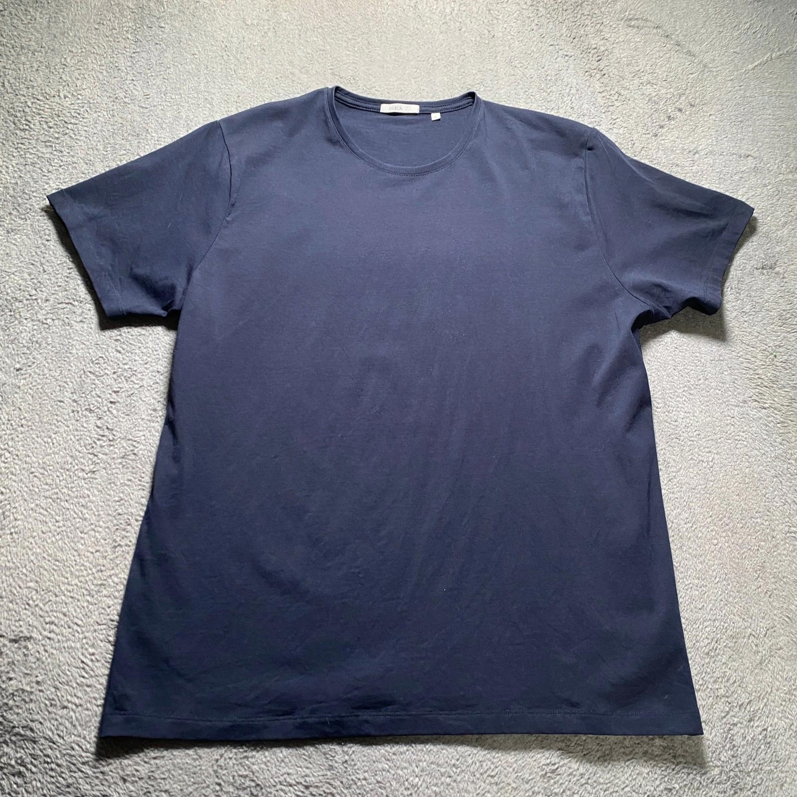 BLÄCK T-Shirt Men’s Large Blue 95% Cotton Elastane Blend Casual Basic Roundneck