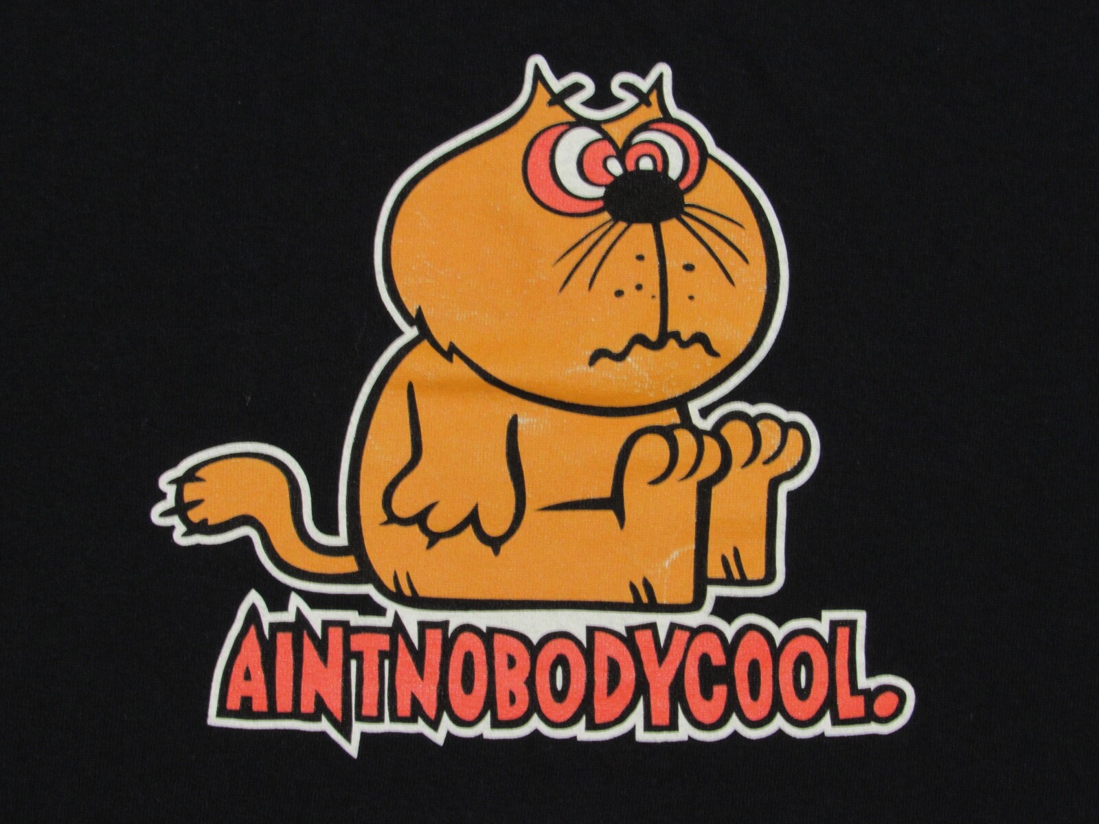 AINT NOBODY COOL Tripping Cat T-SHIRT Mens MED Street Wear Funny Drugs High OOP gallery