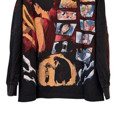 One Piece Anime AOP Manga Monkey D Luffy Long Sleeve T-Shirt Size Large