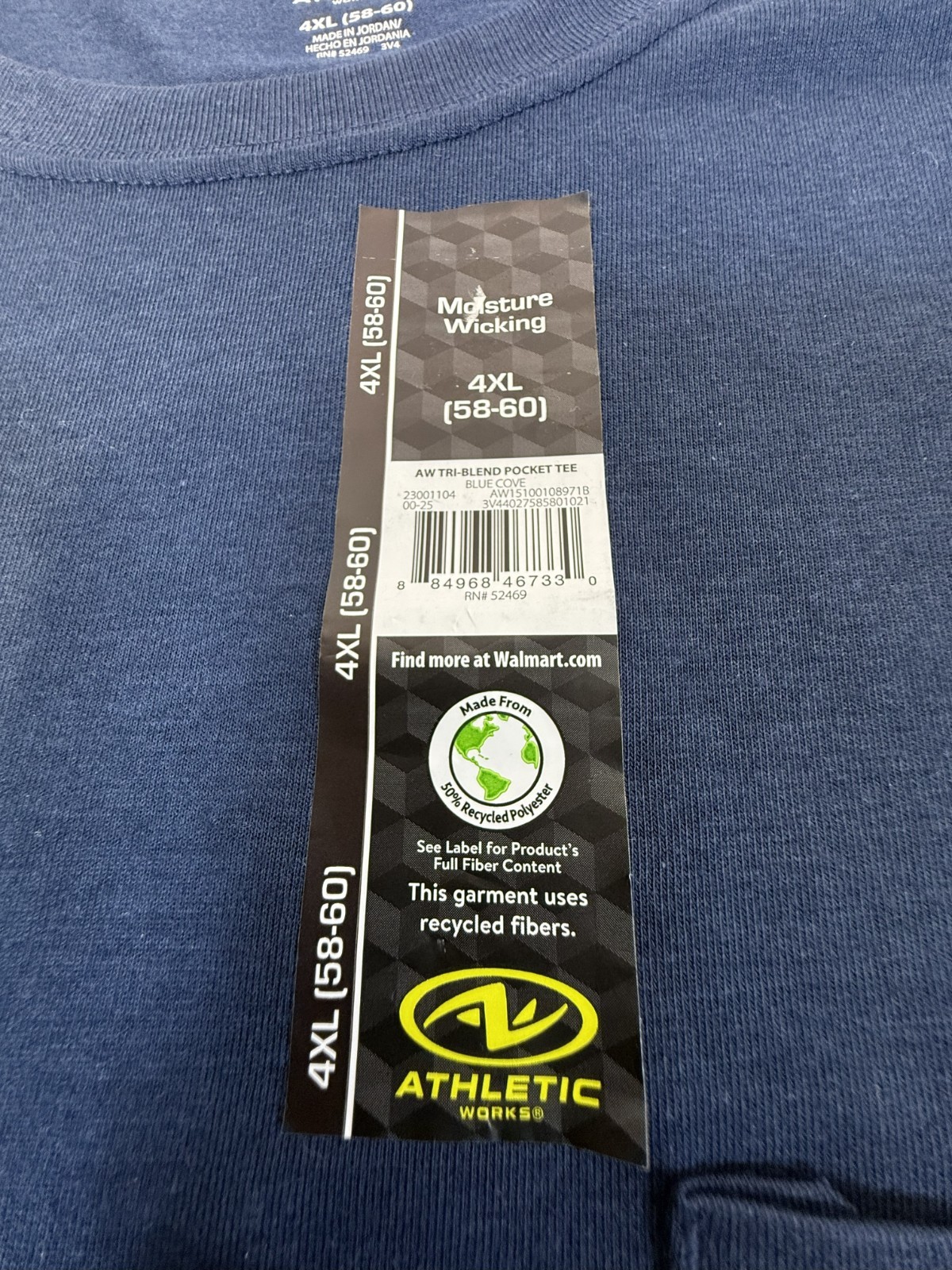 Men's Shirts, (New w/tags), Athletic Works, S/S Crew Neck Pocket Tee 4XL (58-60) gallery