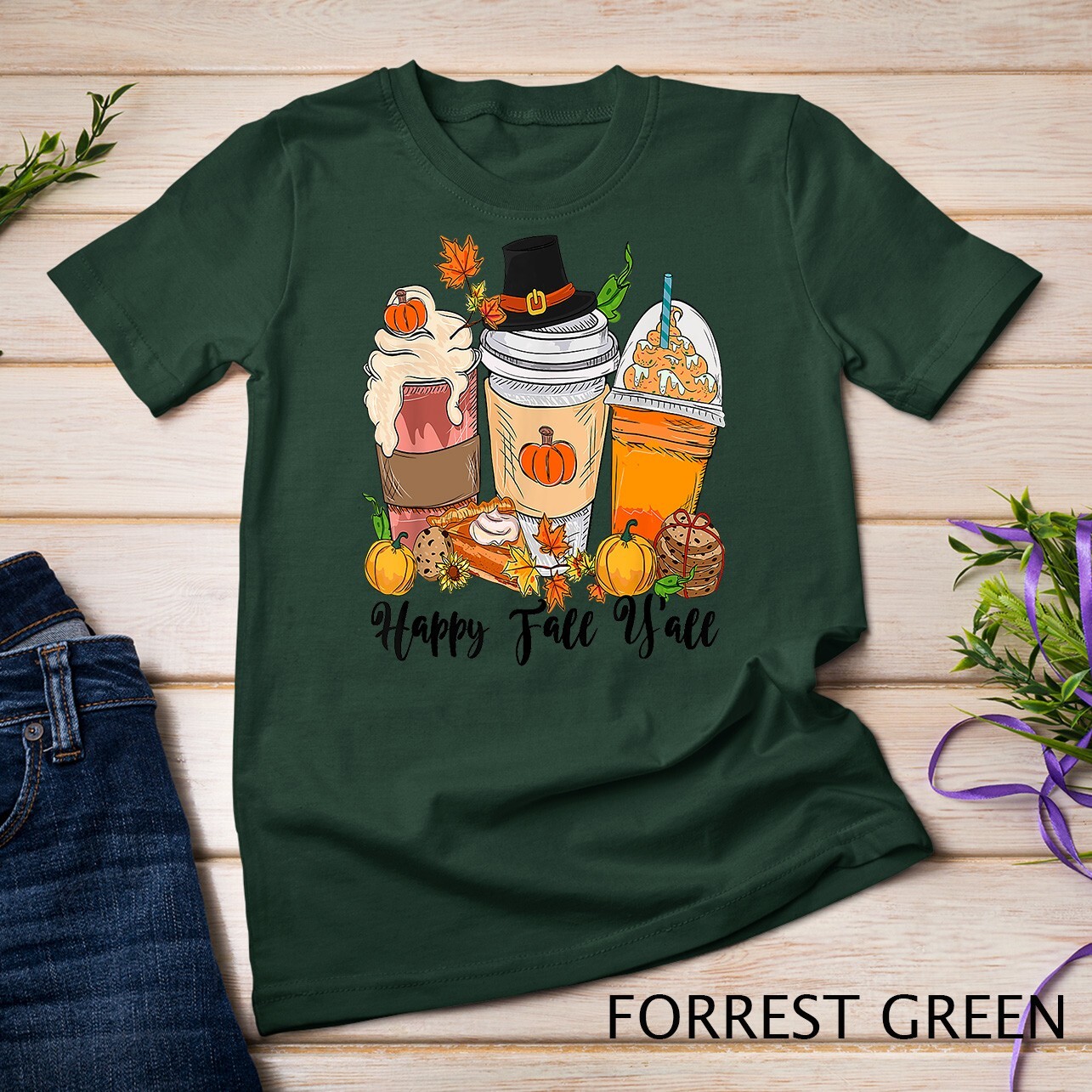 Happy Fall Y'all Pumpkin Truck Autumn Thanksgiving Unisex T-shirt gallery
