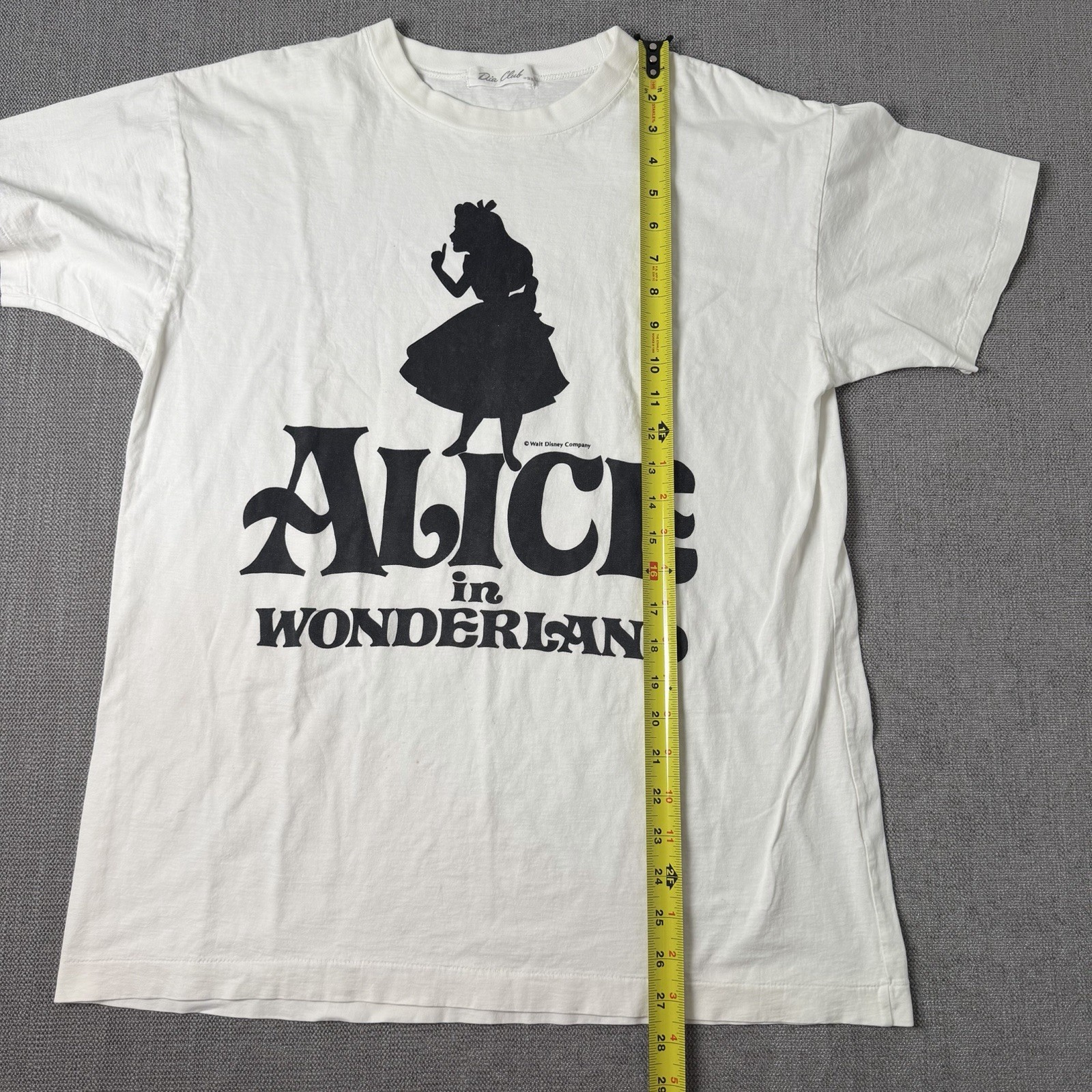Vintage Alice In Wonderland Single Stitch Tshirt Mens Large White 80s gallery