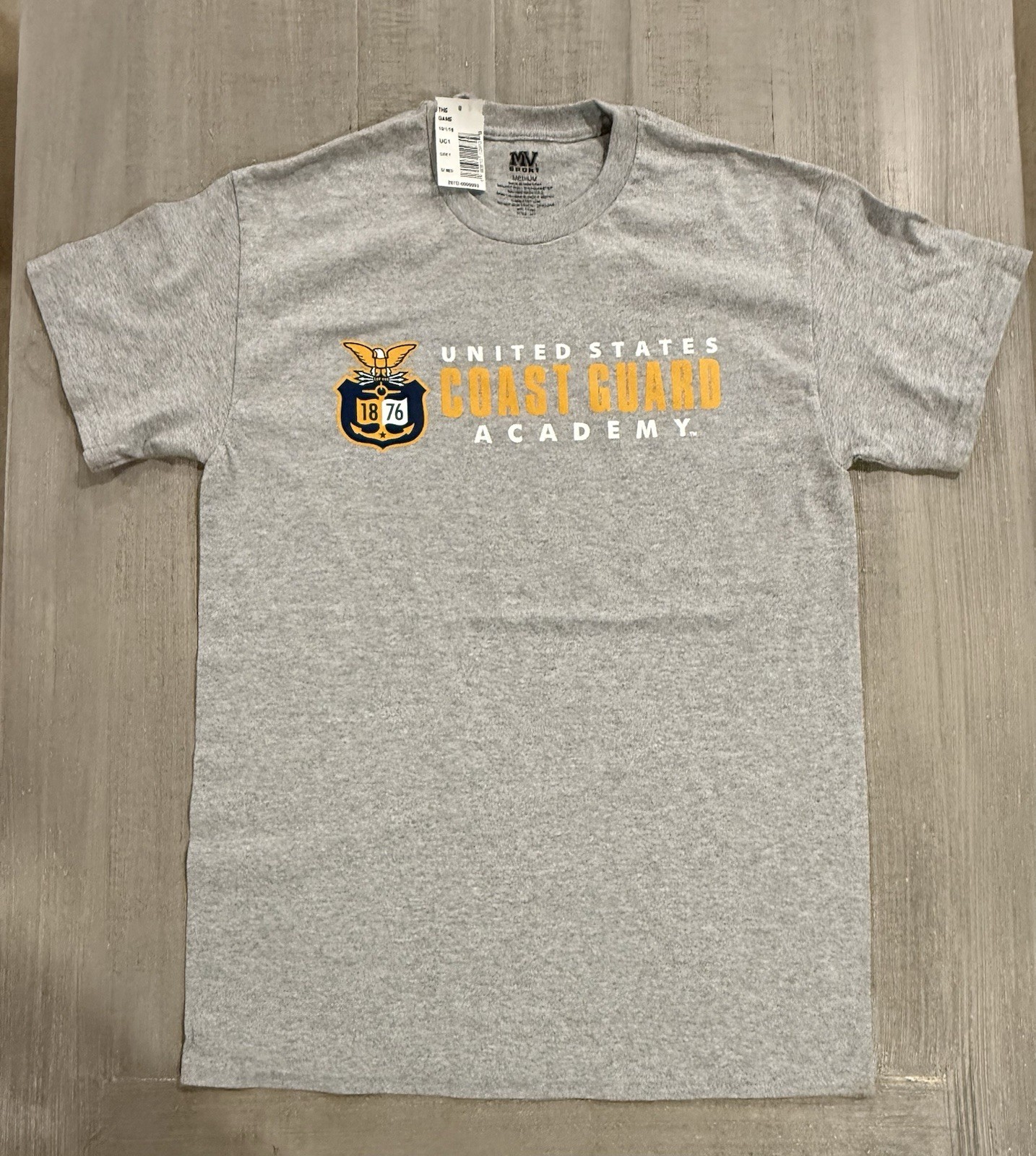 USCG U.S. Coast Guard Academy 1886 Ash Gray T-Shirt - Size M - NEW WITH TAGS gallery
