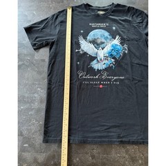 Hasta Muerte Hustle Daily Outwork Everyone Graphic Tee Black XL Dove Rose Moon