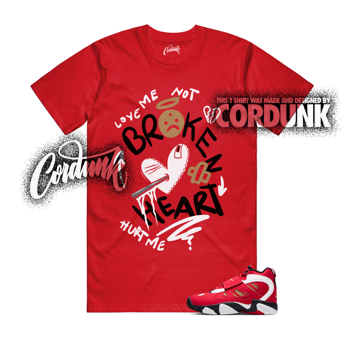 Air Diamond Turf 2 Red Gold 2026 Prime White Black Metallic T Shirt BROKEN