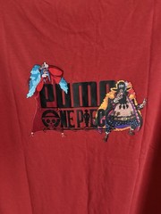 PUMA x One Piece Graphic Tee Red XL Luffy Nami Embroidered Cotton Men’s Anime