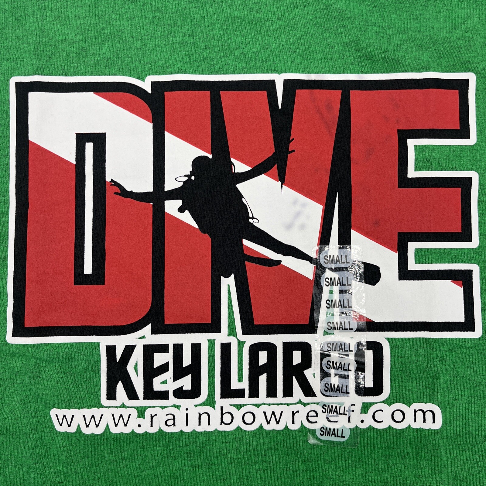 Rainbow Reef Key Largo Florida Keys Dive Flag T-Shirt Men’s Size Small NWT