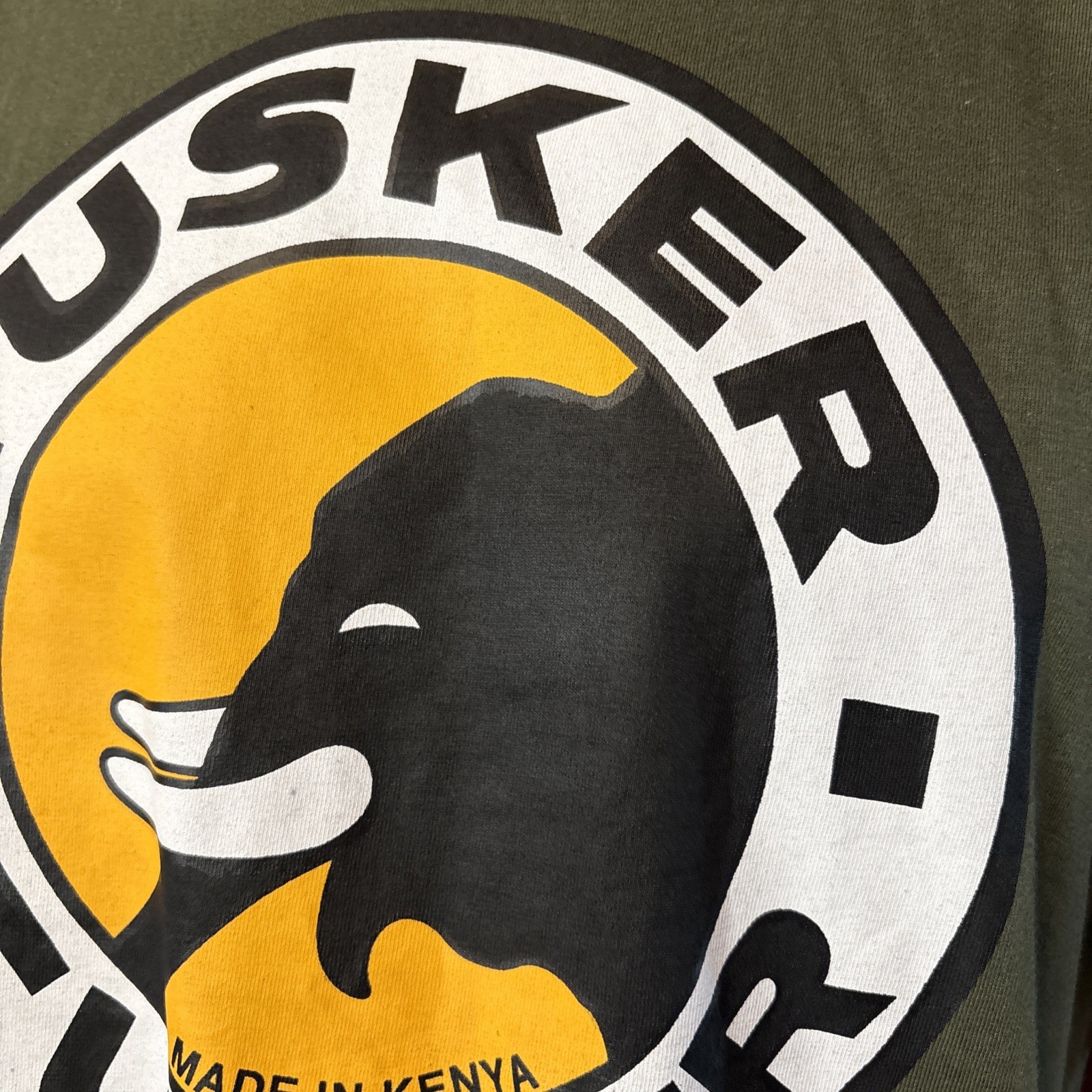 NWT TUSKER TUSKER Made In Kenya Dark Green Shirt Size Medium Elephant Styled gallery