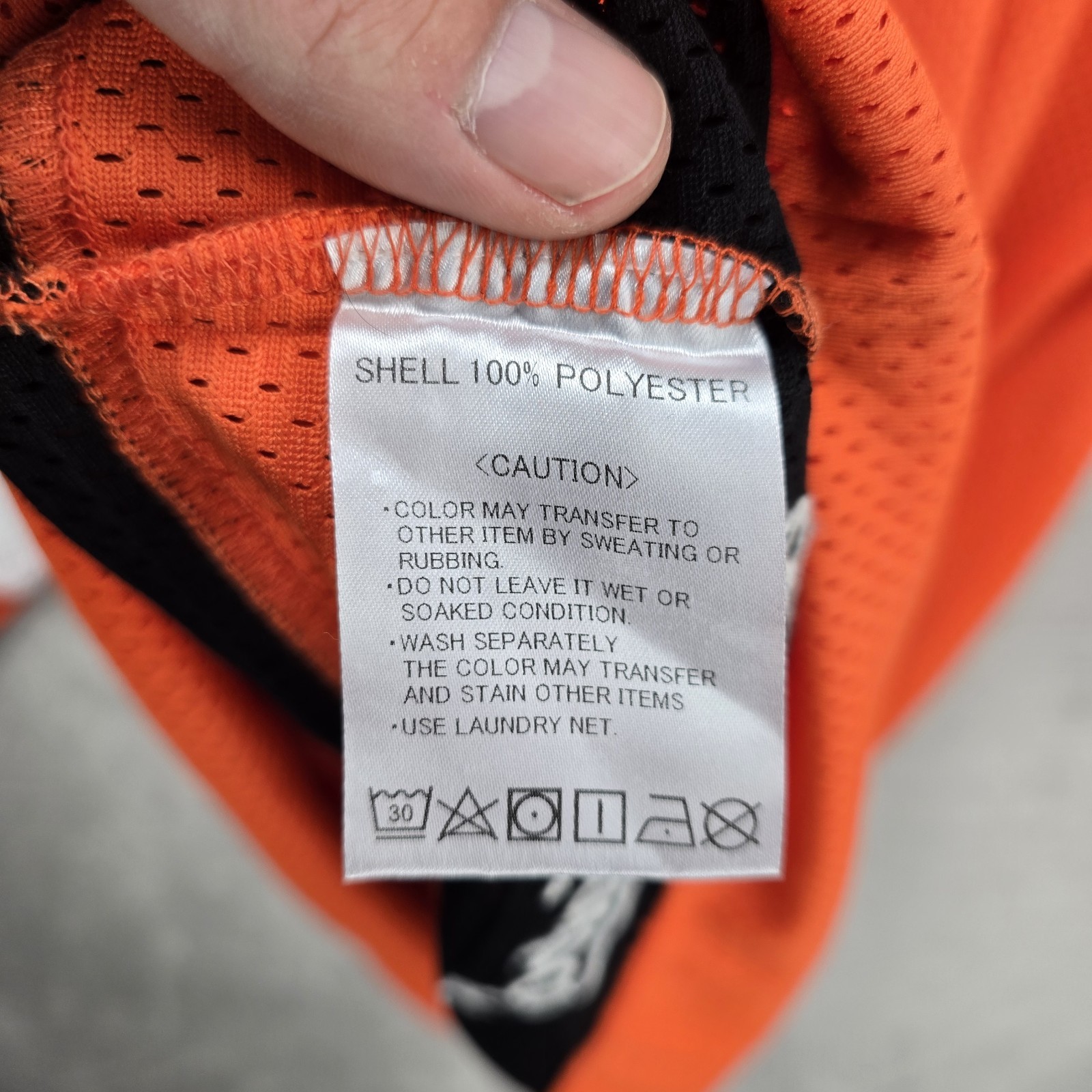 Undefeated Hockey Jersey Mens Large Orange Black Fight Strap Streetwear New gallery