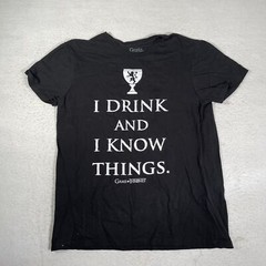 Game of Thrones “I Drink And I Know Things” T-Shirt Tyrion Lannister Large