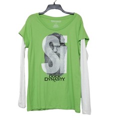 Duck Dynasty Si Green and White Long Sleeve Tee Size XL