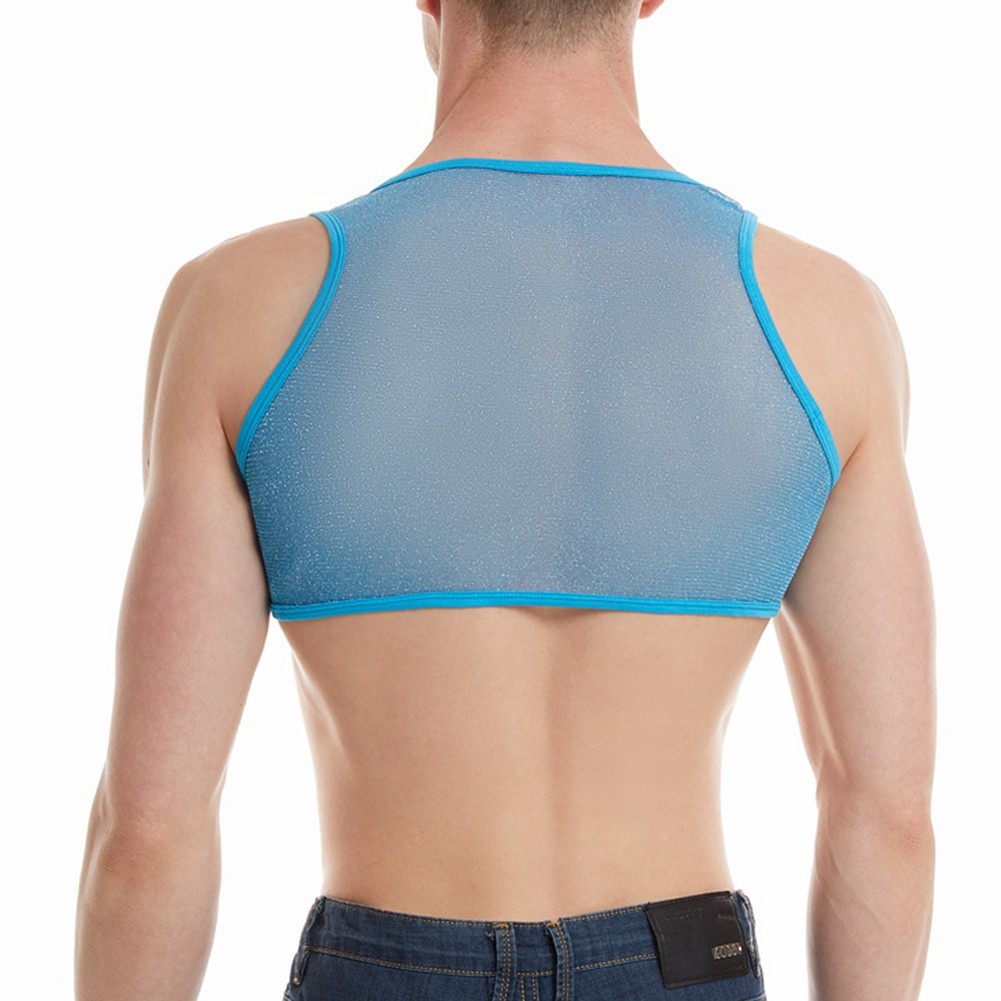 Men's Workout Vest Mesh Muscle Tank Top Sleeveless Crop Tops Tee U Neck gallery
