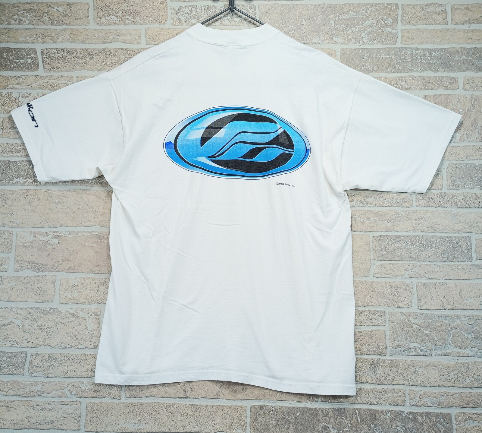Vintage 90s Full-On Inc. Surf Skate Shirt XL Double Sided Logo Short Sleeve 1998 gallery