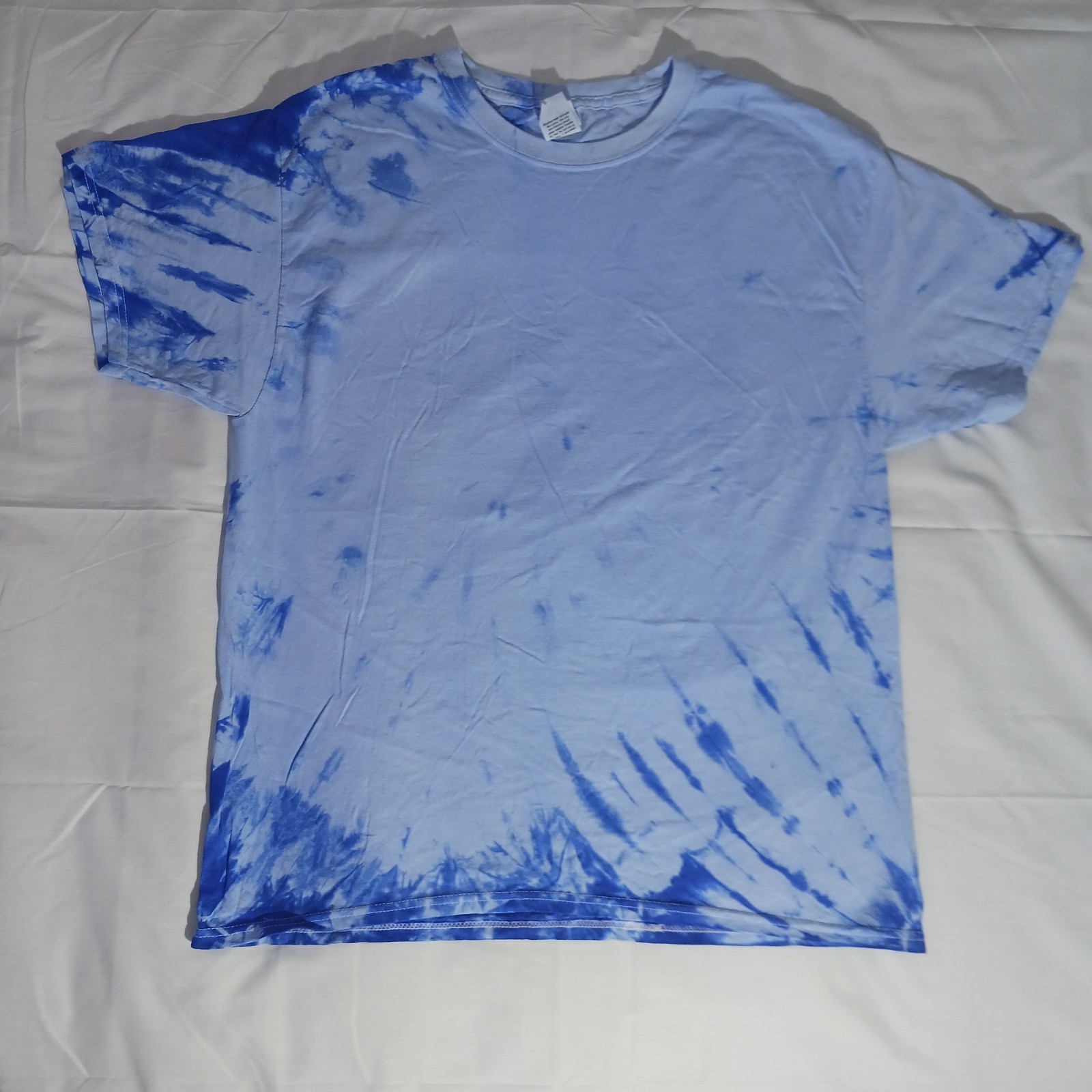 Tie Dye T Shirt Adult Large Blue 2 Tone Heavy Cotton Hippie 70’s Style New