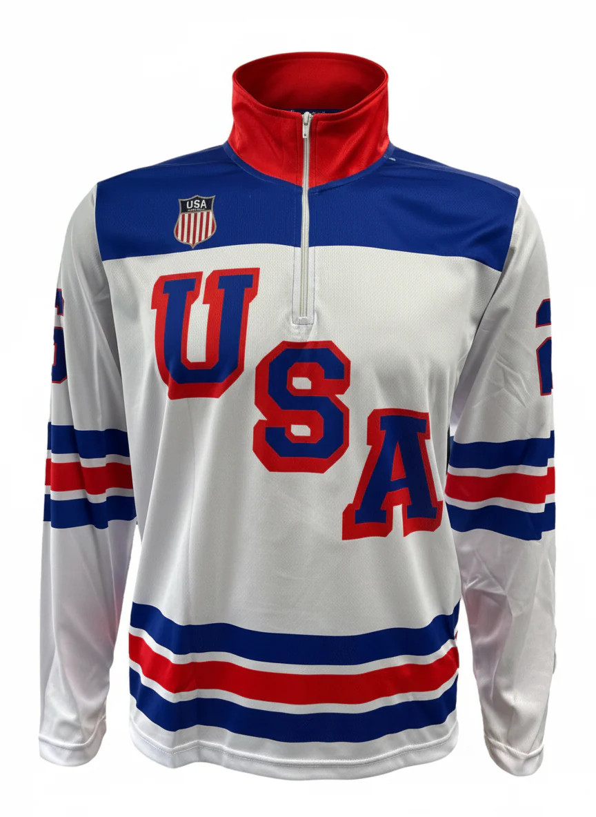 USA Hockey 2026 Replica Lightweight White 1/4 Zip Pullover gallery