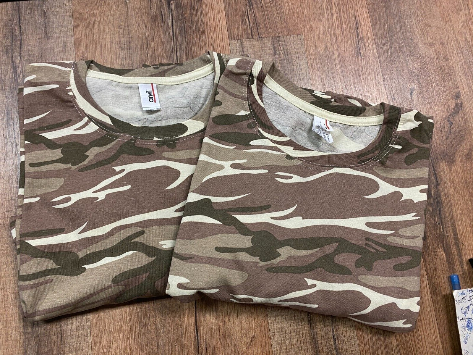 Pack of 2, Sand Camo, Anvil S/S T-Shirts – 3XLarge