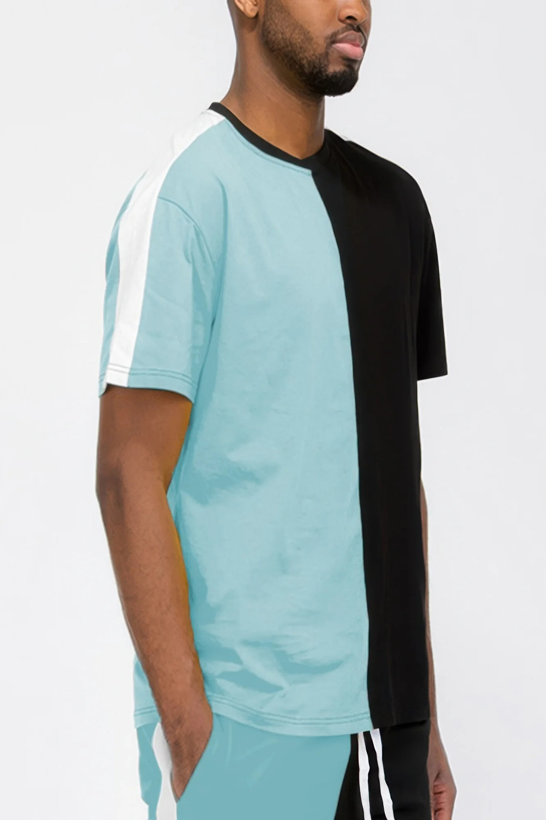 Two Tone Color Block Short Sleeve Tshirt gallery